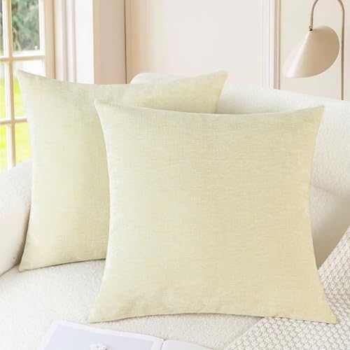 CaliTime Decorative Couch Throw Pillow Covers 18 X 18 Inches Beige by CaliTime