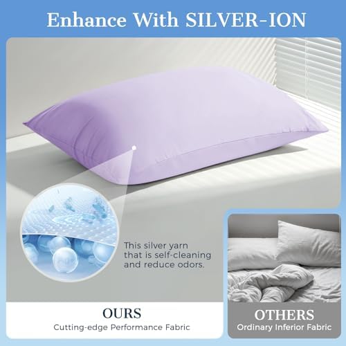 Cooling Pillow Cases 2 Pack Standard Size Cooling Pillowcases - Image 6