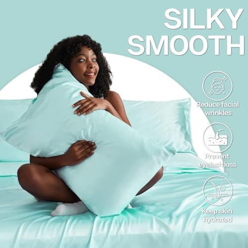 MR&HM Satin Pillowcase 2 Pack, Standard Size 20"x26" - Image 3