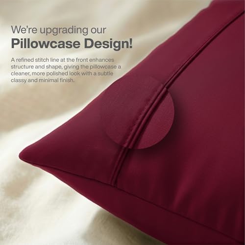 QUEENSBAY King Pillow Cases Set of 2, Microfiber Cooling Pillowcases, Soft - Image 3