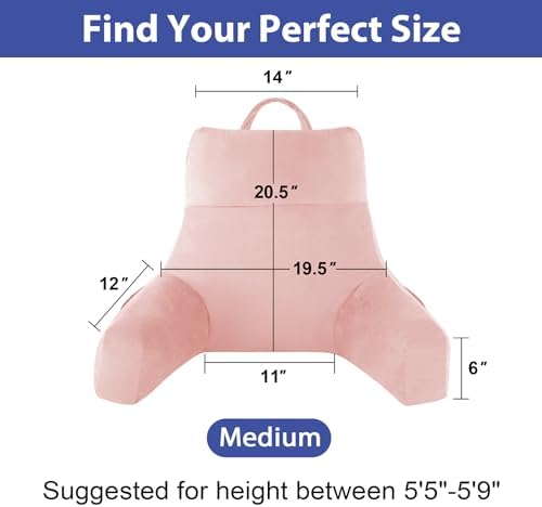 IPYNBAP Back Pillow for Bed Sitting up, Reading Pillow, 20 Inch - Image 2