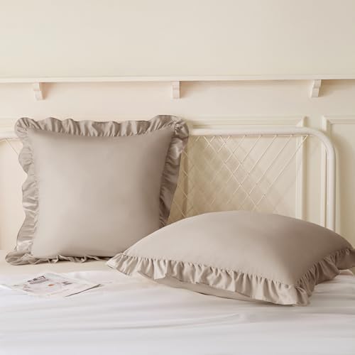 KKJIAF 2 Pack Ruffle Pillow Cases 26x26 Inches - Image 4