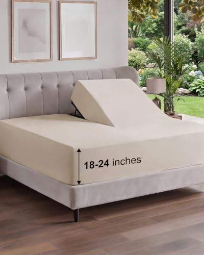 CGK Linens Extra Deep Flex Top Split Head King Fitted Sheet Only by CGKUnlimited