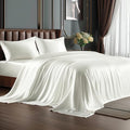 BEDELITE Satin Sheets Twin XL Size Bed Set, Ivory White, 3 Pieces by BEDELITE