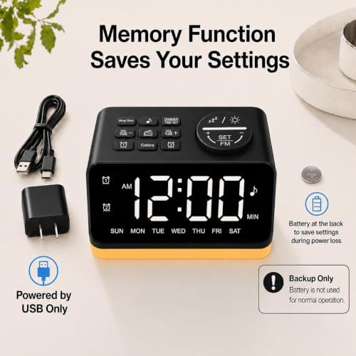 JALL Digital Alarm Clock with FM Radio - Image 4