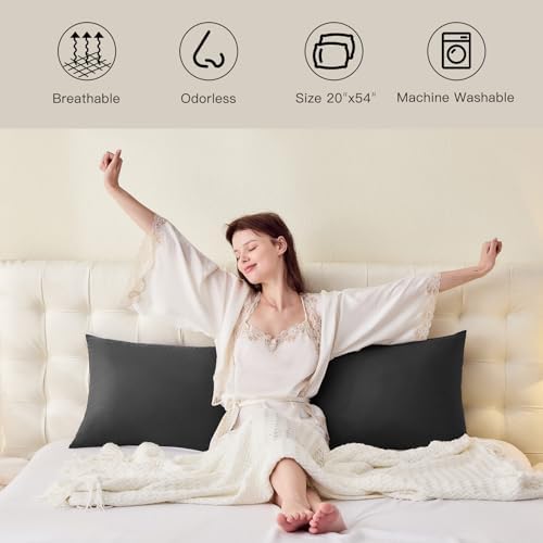 DOWNSTORIA Body Pillow Cover, Ultra Soft Microfiber Long Pillowcase, Envelope - Image 2