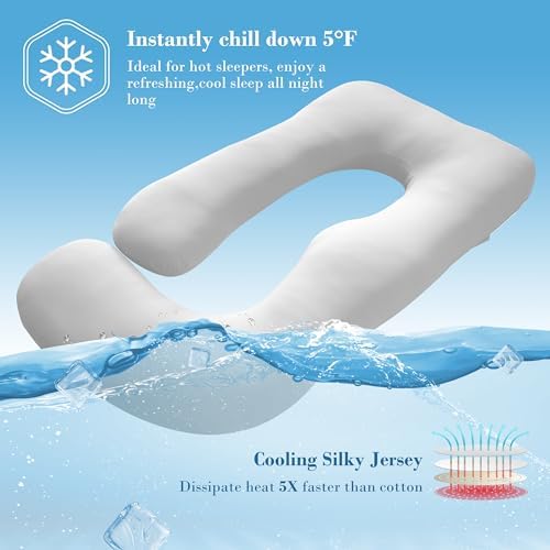 Cute Castle Cooling Cover Pregnancy Pillows, Soft U-Shape Maternity Pillow - Image 3