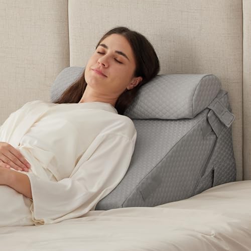 Ruqmuis Wedge Pillow Set for After Surgery, Incline Pillow Wedge for Headboard by Ruqmuis