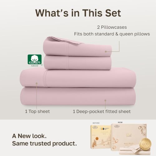 California Design Den Soft 100% Cotton Sateen Queen Sheet Set - Image 3