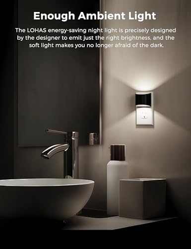 L LOHAS LED Night Lights Plug into Wall, Dimmable Night Light 2 Pack - Image 2