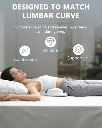 SMDR Ergonomic Lumbar Support Pillow – Dual-Wing Memory Foam Cushion - Image 4