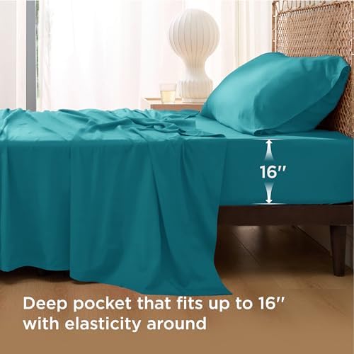 Bedsure PureWoven 100% Rayon Derived from Bamboo, Twin XL Sheets, 3 Pieces - Image 3