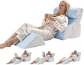 WSOFRLAC 4PCS Bed Wedge Pillow for Sleeping and Sitting Up, Orthopedic Memory by WSOFRLAC