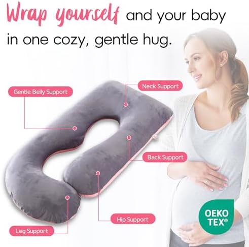 Pregnancy Pillow for Sleeping, Soft 57“ Full Body Maternity Pillow, U Shaped - Image 2