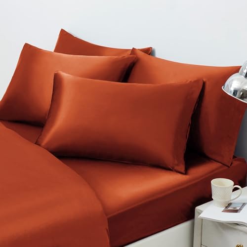 Ersmak Satin Pillowcase Queen Set of 2, Wrinkle Fade Resistant Pillow Covers - Image 6