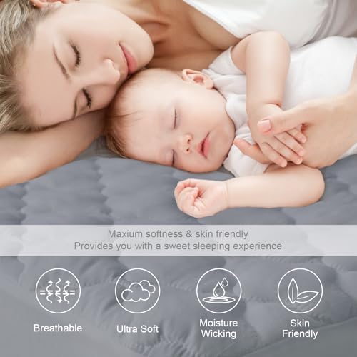 Full Size Mattress Protector Pad Waterproof Quilted - Image 2