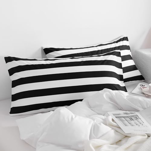 NTBAY Queen Striped Microfiber Pillowcases - Image 3