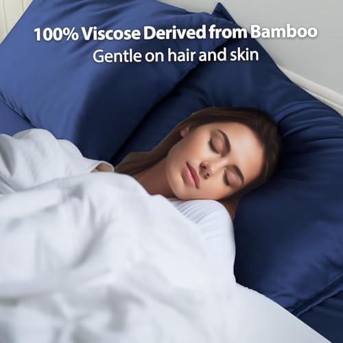 4 Pack Cooling Pillow Cases, Viscose Derived from Bamboo Pillow Protectors King - Image 6