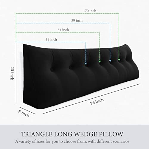 Bed Wedge Headboard Pillow King Bedrest Reading Pillow - Image 2