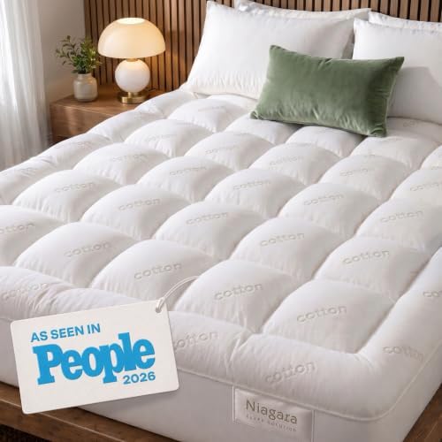 Niagara Sleep Solution 100% Cotton Top Queen RV Mattress Pad, Pillow Top by NiagaraSleepSolution
