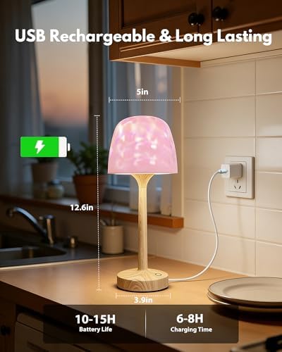 Shower Lamp - Waterproof Bathroom Lamp Ocean Wave Projector, Wood Grain - Image 5
