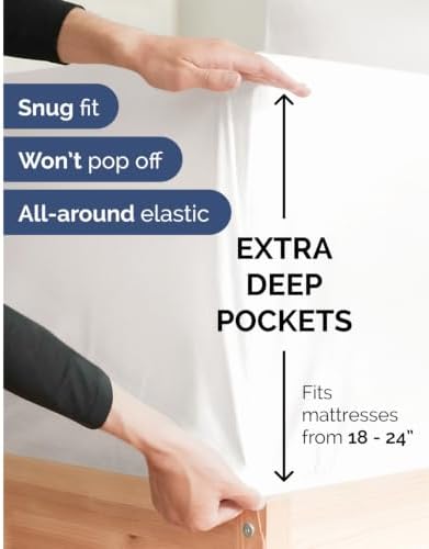 CGK Linens 2 Pack Extra Deep Queen Fitted Sheets - Image 2