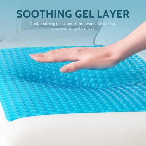 Gel Cooling Pillows for Hot Sleepers, Cooling Memory Foam Pillow - Image 5