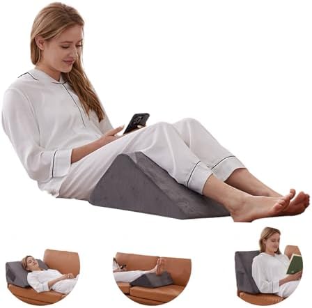 Knee Wedge Pillow, Memory Foam Leg Pillow Bed Wedge - Image 7