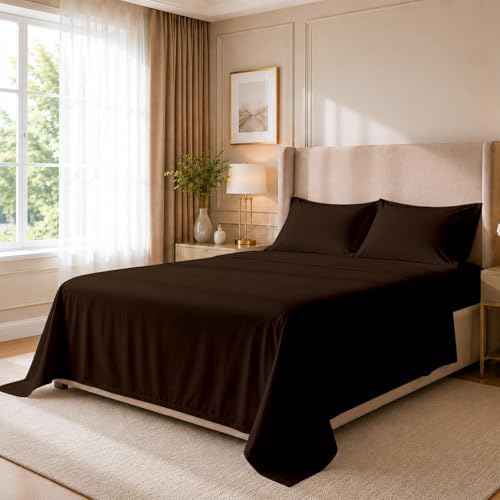 4 Piece Three Quarter Sheets Fits 16" Deep, Egyptian Cotton by COTTINGON