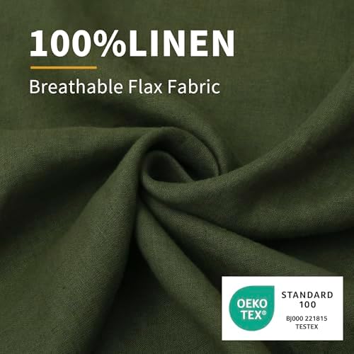 CHUFFED Linen Pillowcases 2 Pack 100% Linen Standard Pillow Cases, Breathable - Image 3