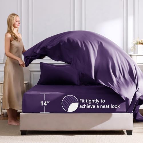 CozyLux King Comforter Set 102"x90" Purple - Image 5