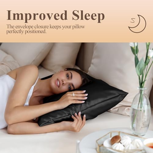 Silk Like Satin Pillowcase Queen Size, 2 Pack, 20x30 Inches - Image 5