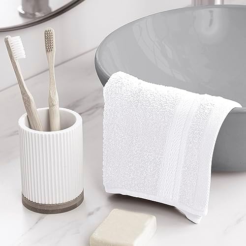Towel and Linen Mart 100% Cotton- Wash Cloth Set -Pack of 4,Quick Dry,Luxurious,Absorbent,Soft Feel Spa & Hotel Perfect for Daily Use (12X12 White) - Image 4