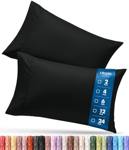 Pillow Cases Standard Size Set of 2, Ultra Soft Comfy Pillow Covers by UTOPIABEDDING