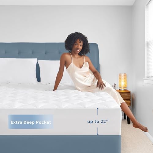 Sunflower Full Mattress Pad Waterproof, Cotton Mattress Protector - Image 2