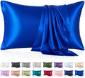 Silk Like Satin Pillowcase Standard Size, Royal Blue, 2 Pack, 20x26 Inches by VCUSUELER