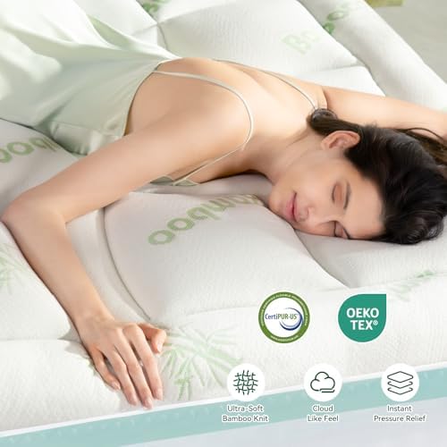 Full 4-Inch 2-in-1 Cooling Memory Foam Mattress Topper - Image 4