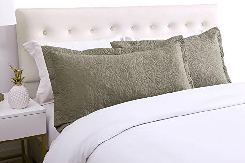 MarCielo 2-Piece Embroidered Pillow Shams, Decorative Microfiber Pillow Covers - Image 2
