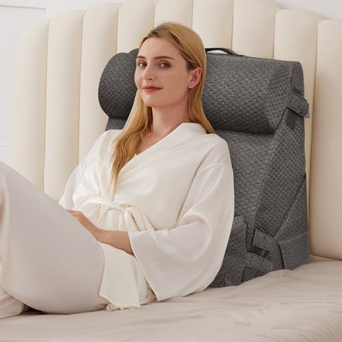BIEEZZK 4PCS Wedge Pillow Set for After Surgery, Back Pillow for Bed Sitting up by EnjoyaBetterLifeFromHere