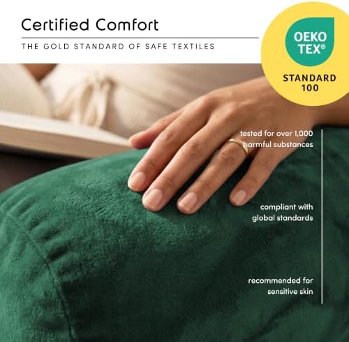 Nestl Reading Pillow with Shredded Memory Foam Includes 2 Neck and Lumber - Image 5