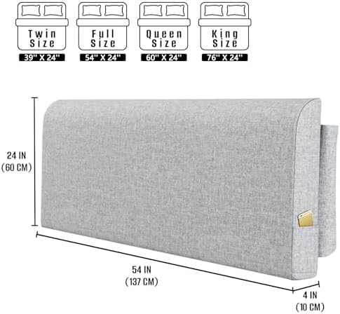 Full Headboard Pillow Cushion, Wall Mounted No Drill Headboard Pad - Image 2