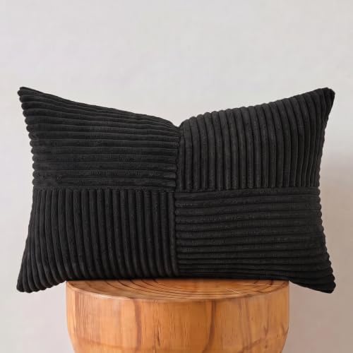 Fancy Homi 2 Packs Black Lumbar Decorative Throw Pillow Covers 14x24 Inch - Image 7