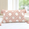 Lumbar Boho Pillow Covers 12x20 Tufted by LOOPUINHOM