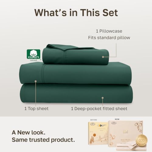 California Design Den 100% Cotton Sateen 3 Pc Twin XL Sheet Sets - Image 3