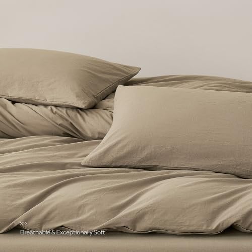 JELLYMONI 100% Washed Cotton Pillowcases, Envelope Closure 2-Pack - Image 2