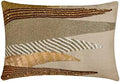 The HomeCentric Decorative Gold & Brown Pack of 2, Linen Beaded, Sequins & by TheHomeCentric