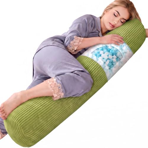 1 MIDDLE ONE Body Pillow, Memory Foam Round Body Pillows by 1MIDDLEONE