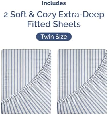 CGK Linens 2 Pack Extra Deep Twin Fitted Sheets - Image 4