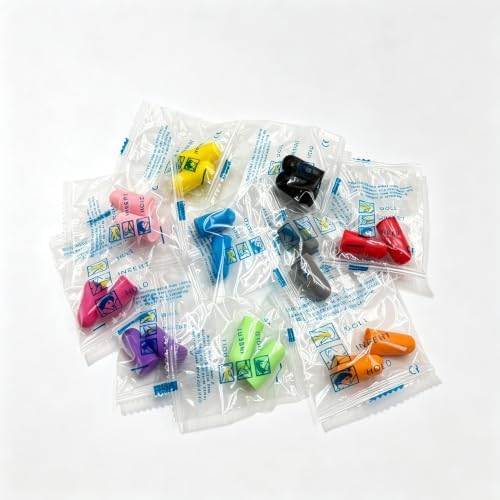 10 Pairs Orange Reusable Ear Plugs, 32dB NRR Noise Reduction, Washable - Image 3