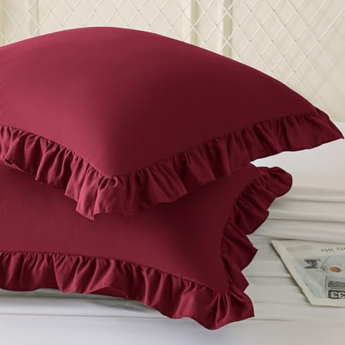 KKJIAF 2 Pack Ruffle Pillow Cases 20x20 Inches - Image 2